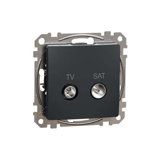 SDD114471S Sedna Design & Elements - TV/SAT Розетка 4db/1db, крайна, антрацит