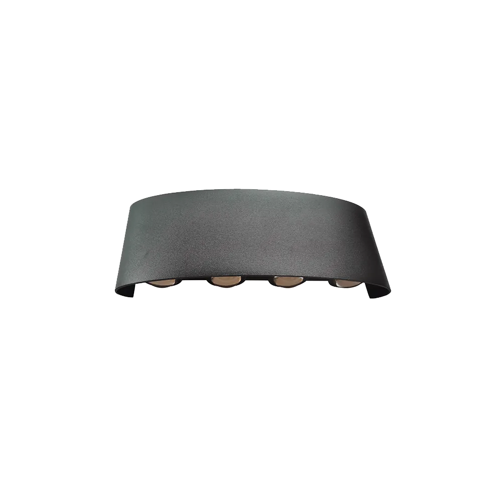 LED АПЛИК 8X1W 4000K IP54 ЧЕРЕН