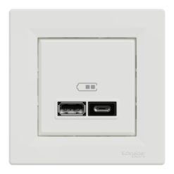 EPH2700321 Usb зарядно A+C бялo Asfora SE-EPH2700321