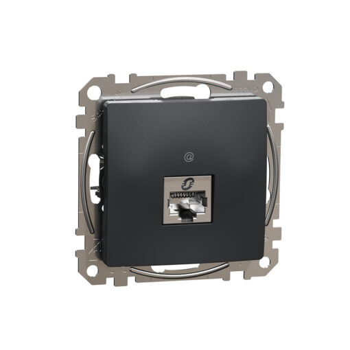 SDD114461S Sedna Design & Elements Информационна Розетка CAT 6 STP, RJ45, антрацит