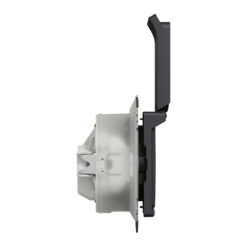 SDD214023 Sedna Design & Elements IP44 Контакт шуко с капак и детска защита, 2P+E винтово свързване 16А 250V антрацит SE-SDD214023