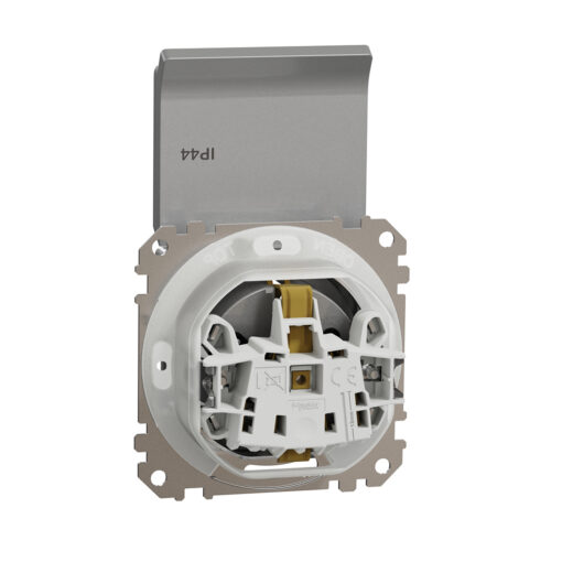 SDD213023 Sedna Design & Elements IP44 Контакт шуко с капак и детска защита, 2P+E винтово свързване 16А 250V алуминий - Image 3