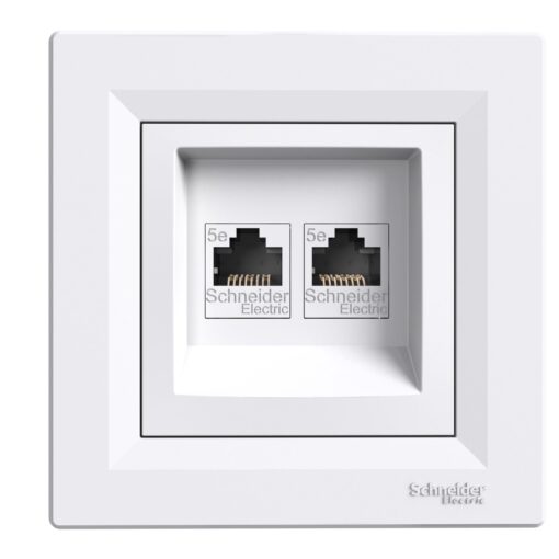 EPH4400121 EPH4400121Компютърна розетка 2xRJ45 сat5e UTP5 Asfora бяла