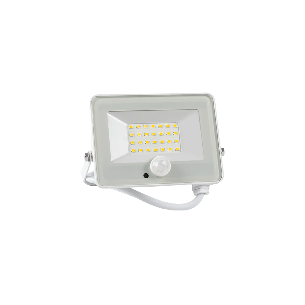VEGA 20W LED ПРОЖЕКТОР СЪС СЕНЗОР 3000К БЯЛ